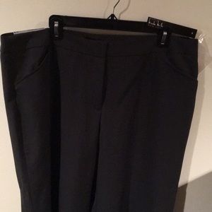 NWT Nicole Miller dk charcoal Easy Care Pant sz 18